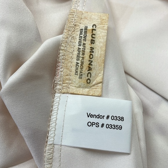 Club Monaco NWT Peach Cream Sunshine Patterned Pleated A-Line Mini Skirt - Picture 6 of 7